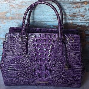 BRAHMIN SMALL FINLEY HEROIC PURPLE NWT GREAT EYE PLACEMENT